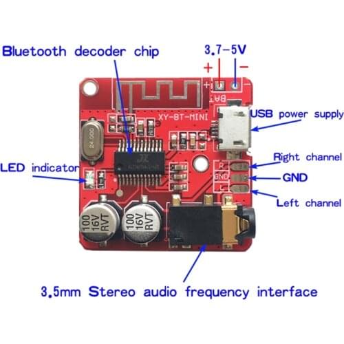 3.7-5V MP3 Bluetooth Lossless Decoder Board Car Stero Speaker Amplifier Module