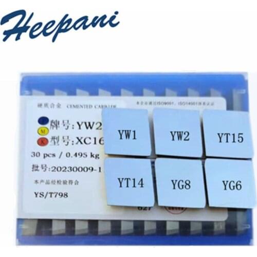30PCS YT14 / YT15 / YT5 / YW1/YW2/YG8/YG6 XC161008 cnc carbide milling inserts lathe machine clamping blade welding inserts tips