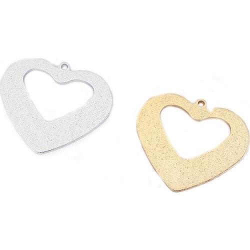 4PCS Aluminium Alloy Hollow Open Heart Shape with Multi Paillette Sequin Charm Pendant for Necklace Earring Jewelry