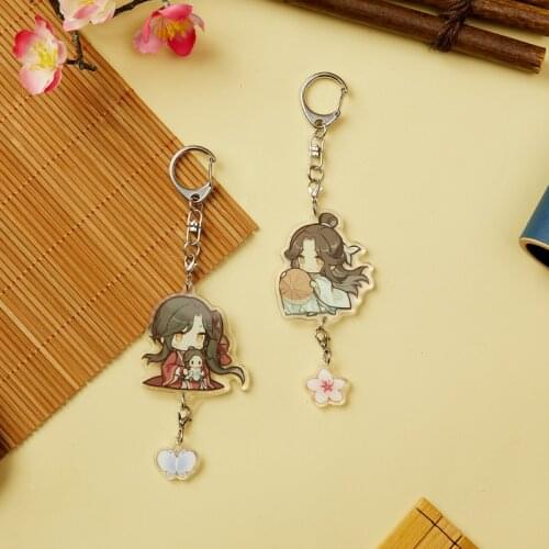 Anime Tian Guan Ci Fu Hua Cheng Xie Lian Cartoon Keyring Acrylic Figure Model Keychain Bag Pendant Toy Cosplay