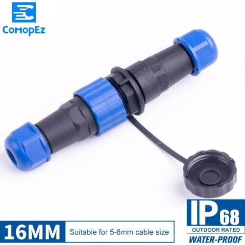 IP68 16mm Aviation Connector Suitable For 6-8mm Wire Connection 2-3-4-5-7-9 pin Waterproof And Dustproof Aviation Connector
