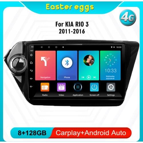 Eastereggs 2 Din 9" Car Multimedia Player For KIA RIO 3 2011-2016 Android Car Radio Stereo GPS Navigation autoradio head unit