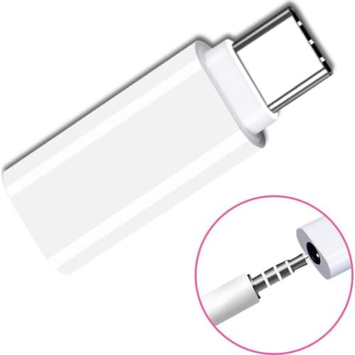 CY usb type c to audio jack adapter Type-C to 3.5mm Earphone Adapter USB-C 3.1 Male to AUX Audio Female for Xiaomi 6 Mi6 Letv