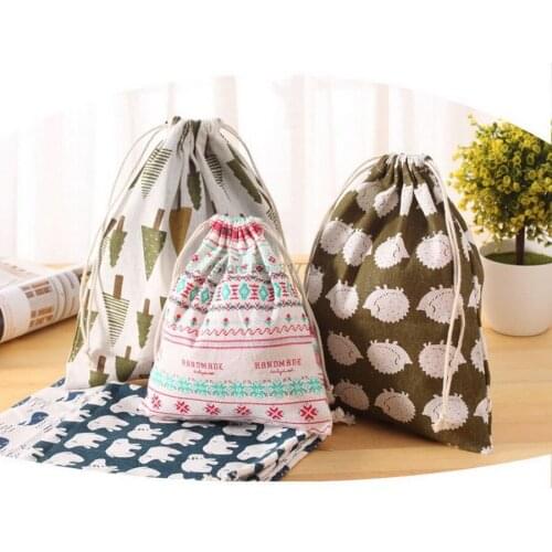 DHL 500pcs Portable Drawstring Cotton Shoes Travel Pouch Bags Storage Clothes handbag High Quality Makeup Maternity Bag Scarf