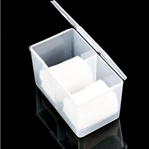 Double Grids Twin Well Empty Grids Portable Container Storage Case Cotton Pad Nail Art Tools Wipe Pads Container for Drill Bit