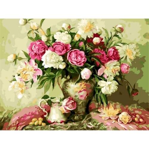 Flower And Woman Printed Canvas 11CT Cross Stitch DIY Embroidery Complete Kit DMC Threads Handicraft Craft Promotions
