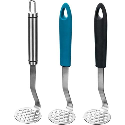Potato Masher 304 Stainless Steel Fruit Food Sweet Potatoes Mashed Mud Hand Kitchen Press Tools Utensil