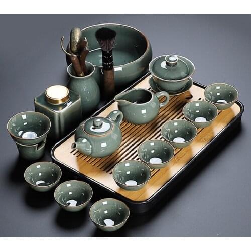 Ceramic Tea Set Luxury Chinese Style Office Creative Making Teapot Mate Kung Fu Tea Set Household Kubek Do Herbaty Teaware DG50T
