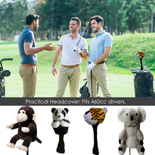 Club Head Covers Huggers Golf Driver Head Cover Golf Club Cover Golf Animal Headcover for Outdoor Sport Accessories Cute Gift