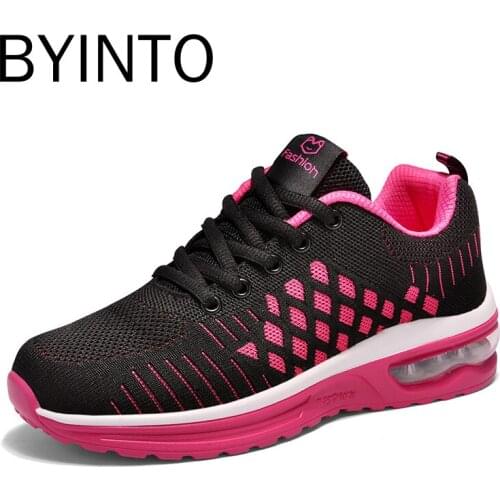 New Fashion Women Sport Shoes Breathable Air Cushion Mesh Sneakers Walking Tennis Athletic Shoes Tenis Feminino Zapatillas Mujer