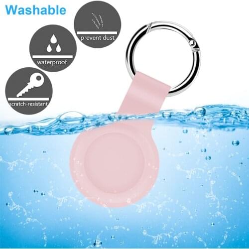 Hot Soft Silicone For Apple Airtags Protective Sleeve For Apple Locator Tracker Anti Lost Device With Keychain Protector Case