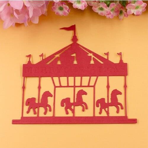 YINISE031 Trojan Horse Metal Cutting Dies For Scrapbooking Stencils DIY Cards Photo Album Decoration Embossing Folder Die Cutter