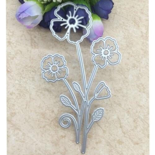 Three Flowers Metal Cutting Dies Stencil DIY Scrapbook Album Decorative Embossing Folder Paper Cards Die Cutting Template