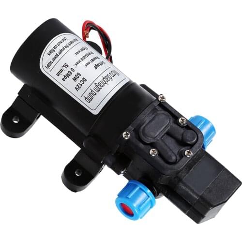 Multifunction Accessory 60W 12V 115PSI Water Pump High Pressure Flow Rate 5L/Min Self-Priming DC Micro Diaphragm Pump
