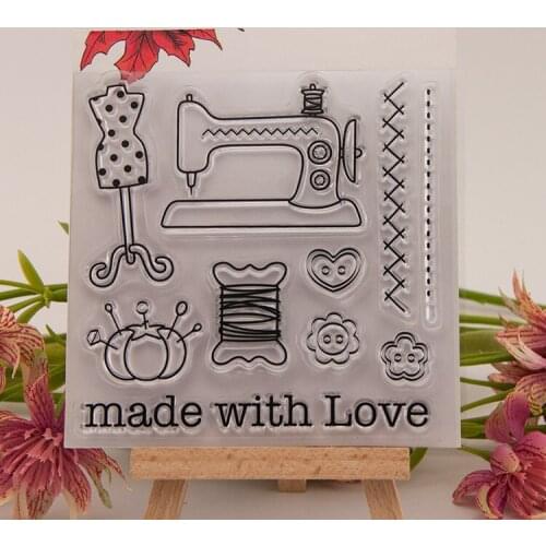 Model machine Seal Stamp DIY Scrapbook Transparent rubber stamp Hanger Button stamp seal YZ-053