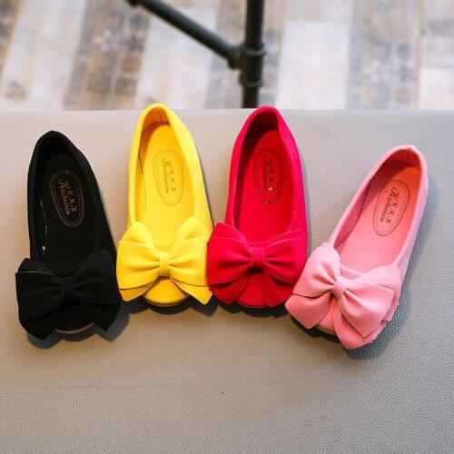 Fancy Girl Children Toddler Kid Shoes Princess Girls Shoes Bow Flat Shoes Party Shoes First Walkers Soft Slip-on Casual Shoes