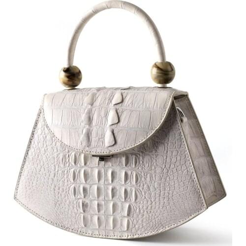 Fashion Real Crocodile Leather Women Solid Handbag High Quality