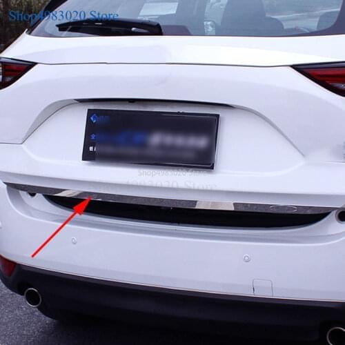 Car Tailgate Rear Door Bottom Cover Molding Trim Stainless Steel Back Door Trim For mazda CX-5 CX5 2017 2018 2019 Car Styling