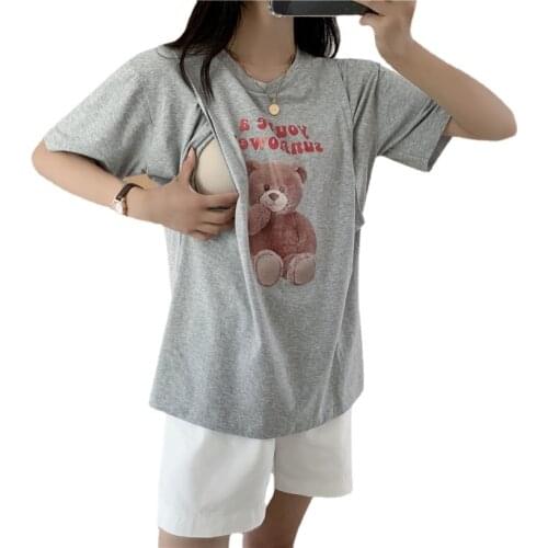 2021 Summer New Style Fun Sexy Front Opening Car Field Casual Color Matching Short Sleeve T-shirt Easy To Touch The Breast