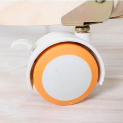 Universal Crib Swivel Casters Cabinet Clamp With Brake Wheels Furniture Support Leg For Chairs Baby Bed