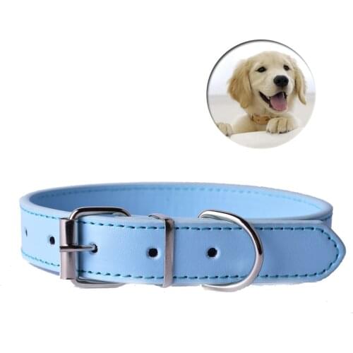 Fashion 8Colors Pu Leather Pet Dog Collar For Puppy Cat Chihuahua Small Dog Neck Strap Adjustable Size XS S M L Big Sale