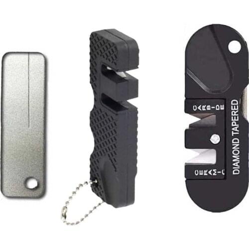 Outdoor multi Knife Pocket Diamond Sharpener Tool Tungsten Ceramic Scissor Sharpen Fish Sharpener Hook for Camp Gear Hike