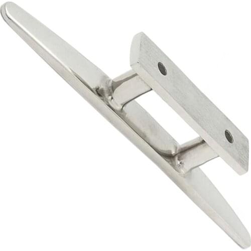 Deck Rope Tie 2 Hole 4" 5" 6" 8" 316 Stainless Steel Hardware Low Flat Cleat marine boat