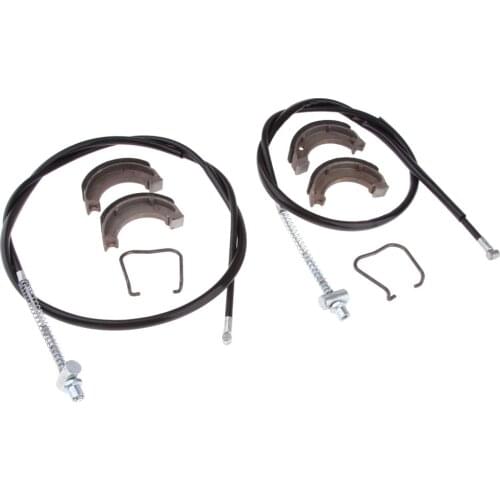 120cm Front Rear Break Cable with 2pcs Brake Shoes for Yamaha50, for Peewee50 Features High Temperature Stability