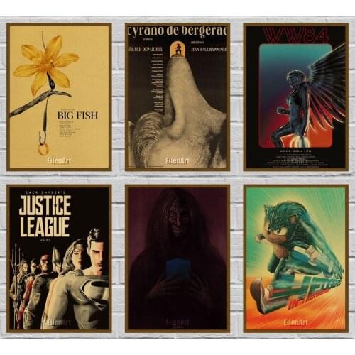 Various Movie Posters Classic Movie Vintage Posters Retro Kraft Paper Film Art Painting Picture for Bed Wall Decor 42X30cm