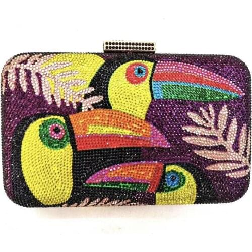 Luxury Crystal purple clutches bags Women Clutch Party Evening Bags Purse Ladies Pink Silver Diamond Handbag For Wedding bags