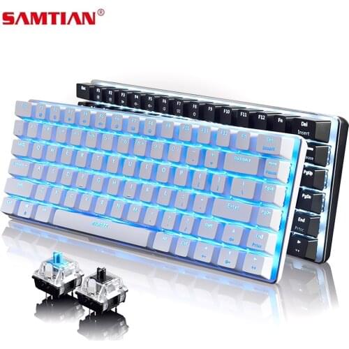 SAMTIAN Profession Keyboard Wired Gaming Keyboard 82 Keys Backlit Mechanical Keyboard For PC Computer Laptop