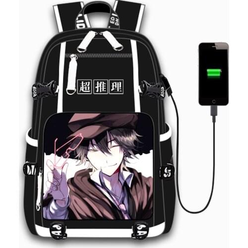 Schoolbag Anime Bungou Stray Dogs Backpack Mochila Laptop Rucksack Travel Bag Bookbags for Students Adult