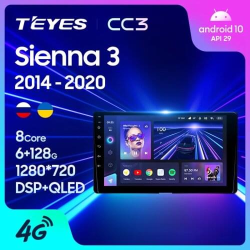 TEYES CC3 For Toyota Sienna 3 XL30 2014 - 2020 Car Radio Multimedia Video Player Navigation stereo GPS Android 10 No 2din 2 din dvd