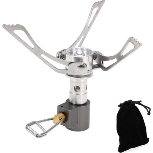 Outdoor Stainless Steel Gas Burner Folding Portable Mini Camping Survival Stove Pocket Picnic Cooking Gas Cooker tourist Tools