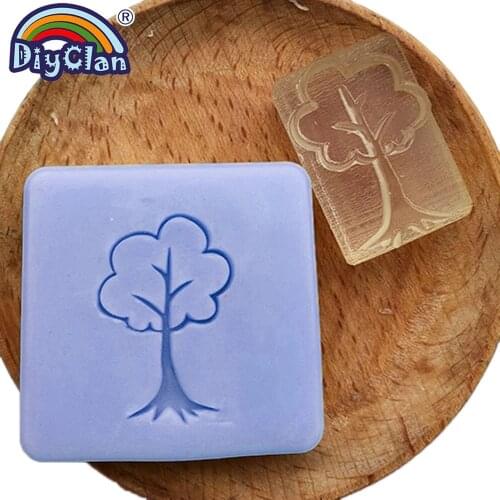 A tree pattern Handmade soap stamp chapter mini DIY xmas Socks pattern Acrylic chapter soap making mold Z0060DS