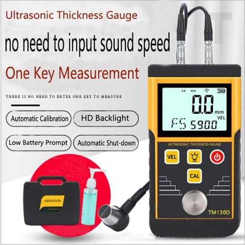 High Precision Handheld Digital Ultrasonic Thickness Tester Steel Wall Thickness Gauge Diagnostic-tool TM130D
