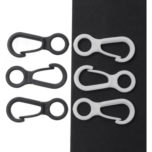 50/100Pcs Small Flag Pole Hooks DIY Flagpole Keeper Clasps Mini Paracord Lanyard Snap Buckles Luggage Bag Plastic Fastener Clips