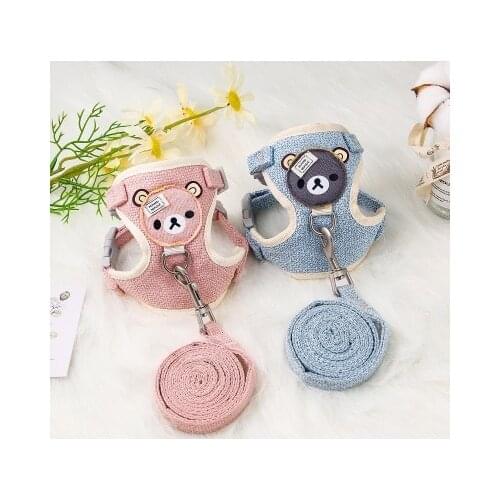 Dog Leash vest type Teddy Dog Pet Chest Harness Dog Accessories For Small Medium Dogs Cats