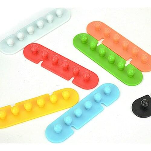 200pcs/lot Mini Fashion Cable Winder for PC Computer Cable Cord Clip Cable Winder Plug Holder Cable Organizer