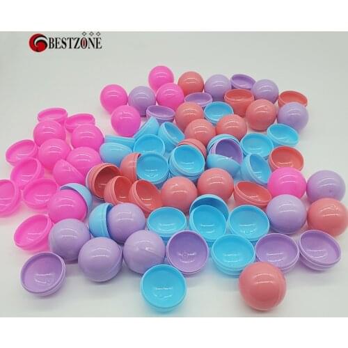 50/100Pcs 38MM Macaron Colorful Plastic Surprise Ball Capsules Toy Empty For Vending Machine In Shilly Egg Balles Drawing