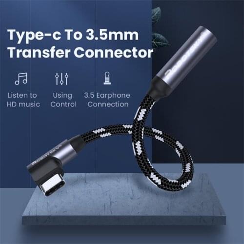 Robotsky USB Type C To 3.5mm Aux Adapter Headphone Adapter USB C 3.5mm Jack Audio Cable For Xiaomi Huawei Oneplus AUX Cord