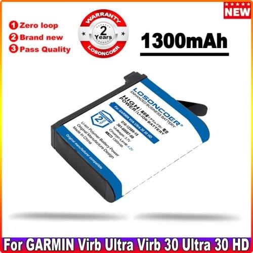 LOSONCOER 1300mAh 010-12389-15 361-00087-00 Battery For GARMIN Virb Ultra Virb Ultra 30 Virb Ultra 30 HD Action Batteries