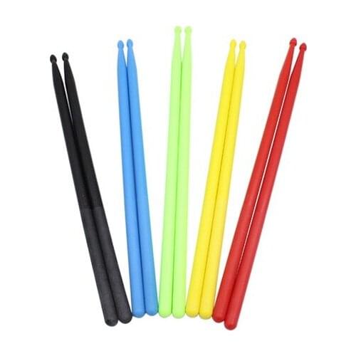 Druml Accessories 5A Drumsticks Drum Sticks Nylon Material Lightweight Design for Drum Set 5 Colors for Choosing