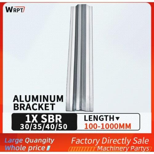 Free shipping, 1pcs SBR30 SBR35 SBR40 SBR50 aluminum bracket, length 100mm-1000mm, with holes, without holes, for CNC printer