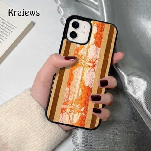 Krajews Bamboo Wood Pattern coque Phone Case for iPhone 12 mini 5 6S 7 8 PLUS X XS XR 11 PRO MAX SE 2020 Back Cover Funda Shell