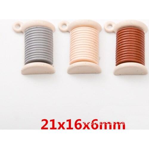 DIY Jewelry Findings Accessories 20pcs 21*16*6mm Yarn Ball Rubber Enamel Alloy Drip Oil Metal Bracelet Necklace Charms Pendant