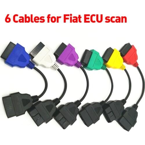 For Fiat ECU 6/4/3PCS Adapter Cables for FIAT ECU Scan & Multiecuscan Fiat ECUSCAN OBD2 Connector Diagnostic Cable