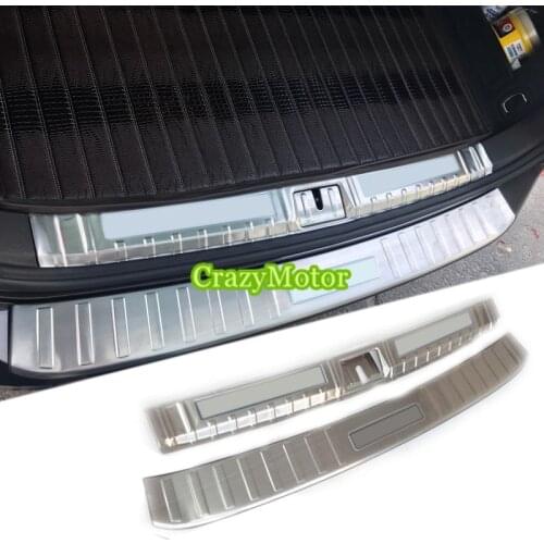 For VW Volkswagen Passat 5-door Wagon B8 2017 2018 Stainless Car Styling Rear Inner & Outer Bumper Protector Garnish Cover 3pcs