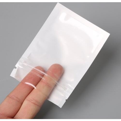 Hot Sale 50/100Pcs Round Hanging Hole White / Clear OPP Plastic Poly Bags Multi Option Packing Poly Bag Self Seal Zipper Plastic
