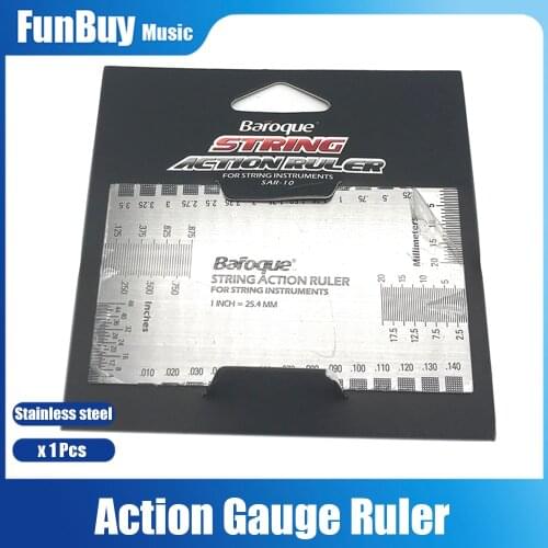 String Action Gauge Ruler Baroque Guitar Bass String Pitch Luthier Tool for String Instruments